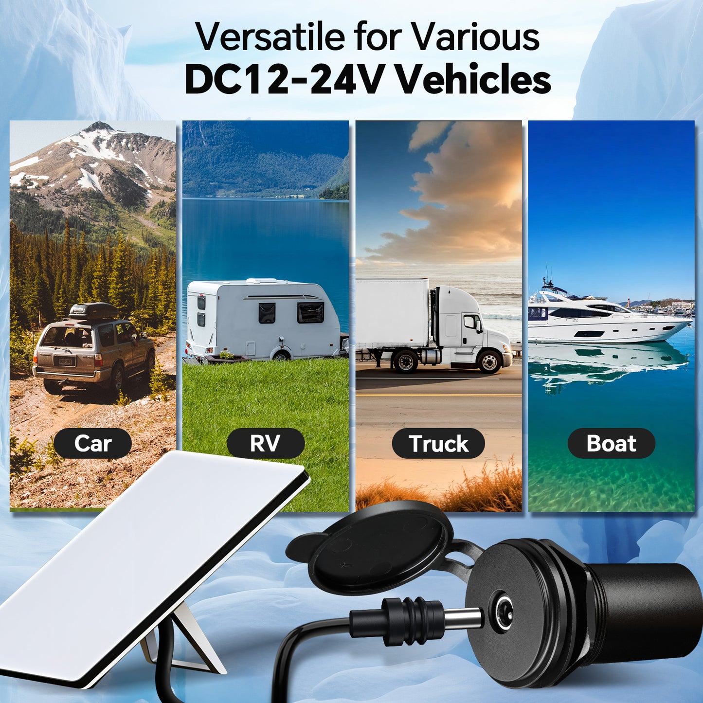for Starlink Mini 12V Adapter, DC-DC Booster Converter Power Boost, Aluminum 24VDC Socket for RV Boat Van Car, Input 12 Volt Output 24V/3.5A Waterproof
