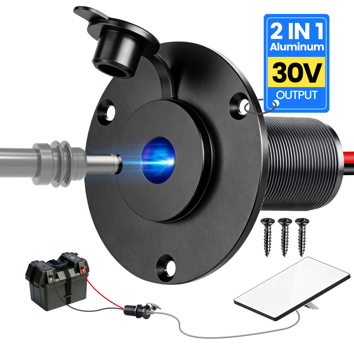 acegoo for Starlink Mini Wall Pass Through Socket, 12V to 30V Boost Converter