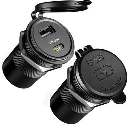 83W 12V USB Socket Outlet, PD3.0 65W+QC3.0 18W