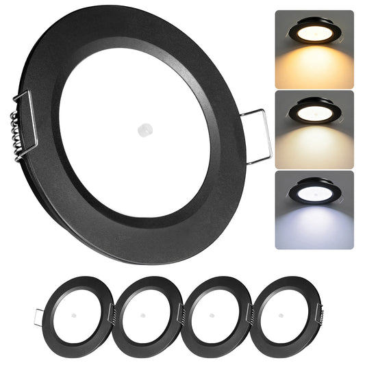12V LED Lights, Recessed Ceiling Light 76mm 3CCT 3000K/4000K/6000K