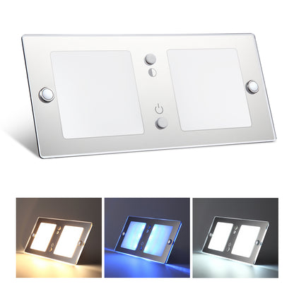 12V LED Ceiling Dome Light Dimmable Acrylic Lamp, 3000K/5500K&Blue Light, 20x9cm CRI90 Surface Mount