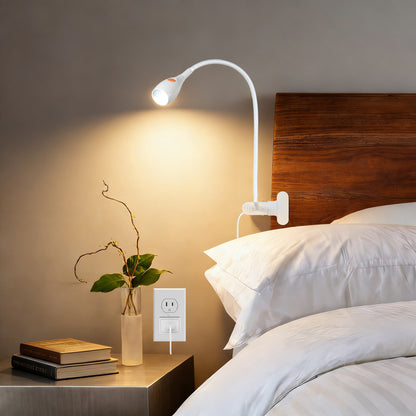 Reading Light for Clip on Lamp 3000K/Amber Light with USB-C Adapter White