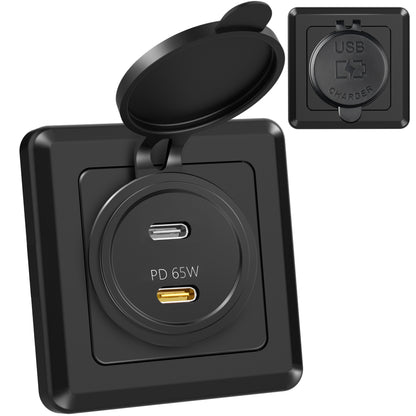 85W 12V USB C Socket 65W PD & 20W PD RV USB Outlet All-Aluminum