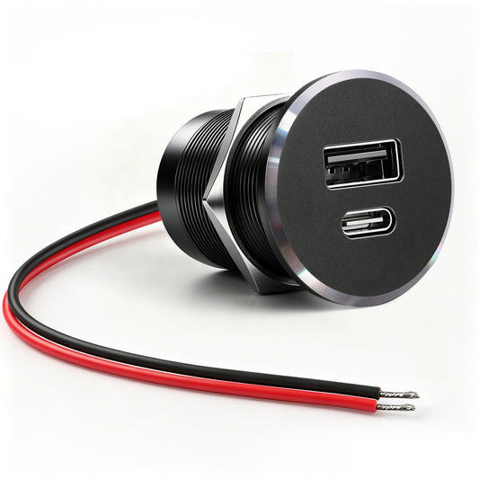 48W 12V USB Socket Outlet, PD3.0 30W+QC3.0 18W