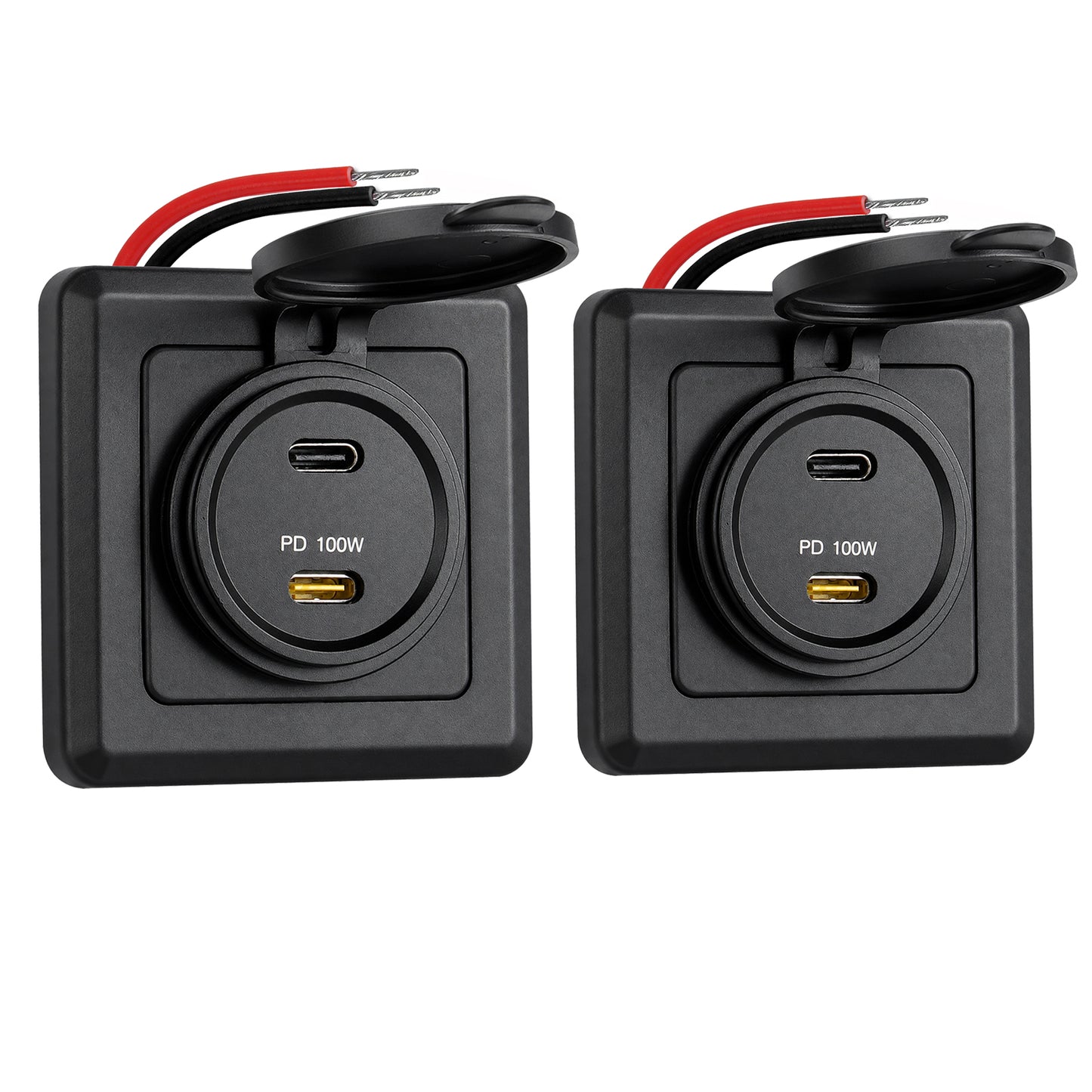 120W 12V USB C Socket 100W PD & 20W PD RV USB Outlet Aluminum