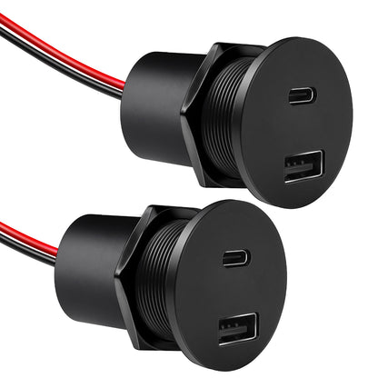 48W 12V USB Socket Outlet, PD3.0 30W+QC3.0 18W