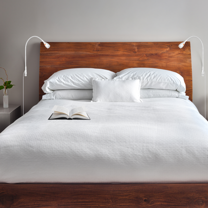 Wall Mounted Minimalist Bedside Reading Light Powered by Type-C Adapter Wjite