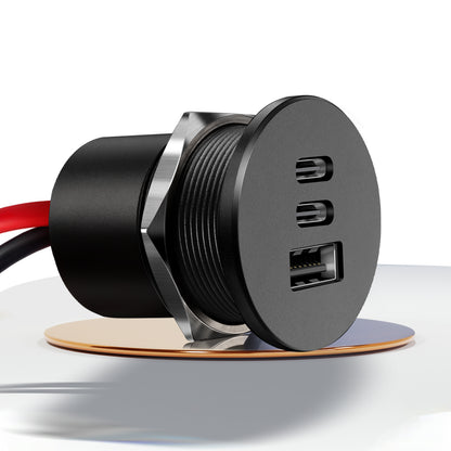 58W 12V USB Outlet Aluminum,  Dual 20W PD3.0 18W QC3.0