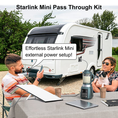 for Starlink Mini DC Female Power Socket, Aluminum Wall Pass Through Kit