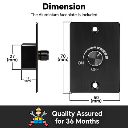 12V Dimmer Switch, 6A RV Light High-side PWM Dimmer