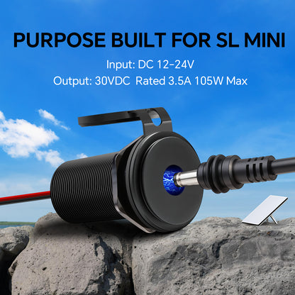 acegoo for starlink Mini 12V Adapter Recessed Mount, DC 12V to 30V Step Up Converter Waterproof & Aluminum