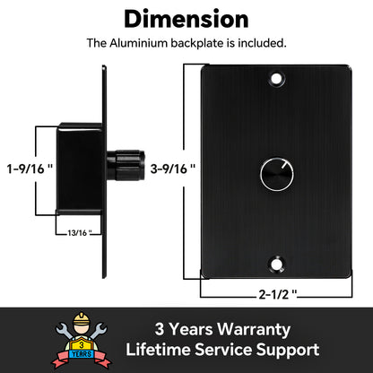 12V Dimmer Switch, 10A RV Light High-side PWM Dimmer, Perfect for Caravan Van Boat Truck Cars Strip Light and 12V LED Light Fixture, Rotary Dimming