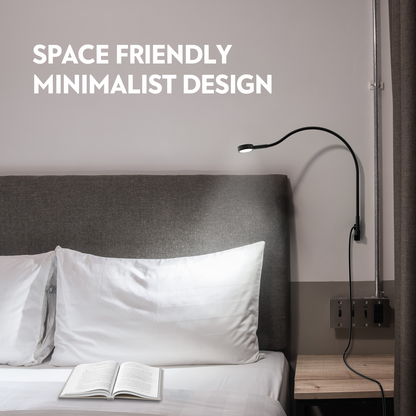 Minimalist Bedside LED Reading Light, CRI 90+ 4000K, Powered by USB