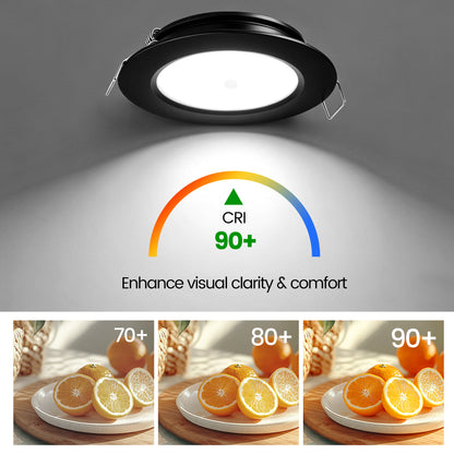 12V LED Lights, Recessed Ceiling Light 76mm 3CCT 3000K/4000K/6000K