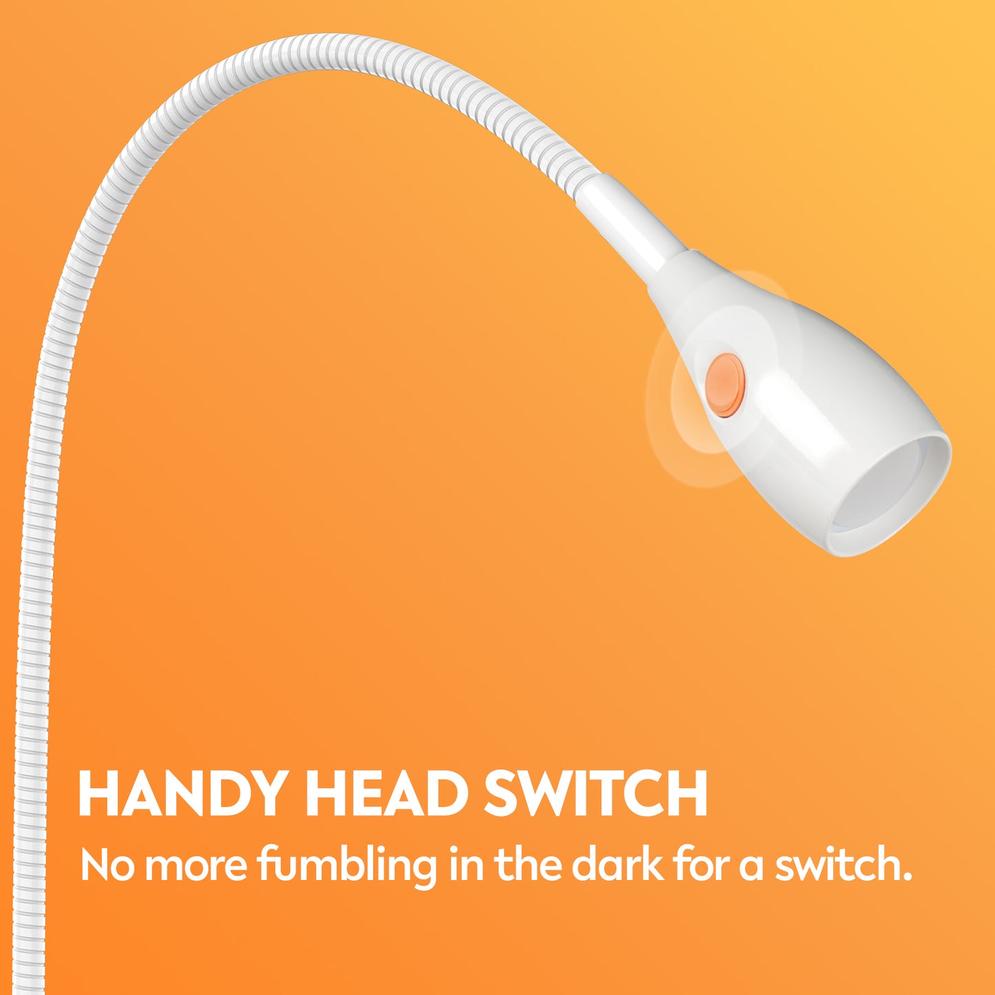 Reading Light for Clip on Lamp 3000K/Amber Light with USB-C Adapter White