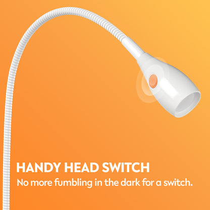 Reading Light for Clip on Lamp 3000K/Amber Light with USB-C Adapter White