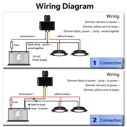 12V Dimmer Switch, 6A RV Light High-side PWM Dimmer