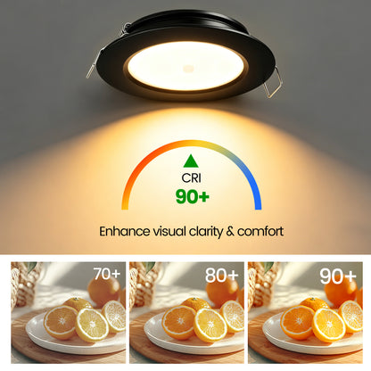 12V LED Lights, Recessed Ceiling Light 76mm 3CCT 3000K/4000K/6000K