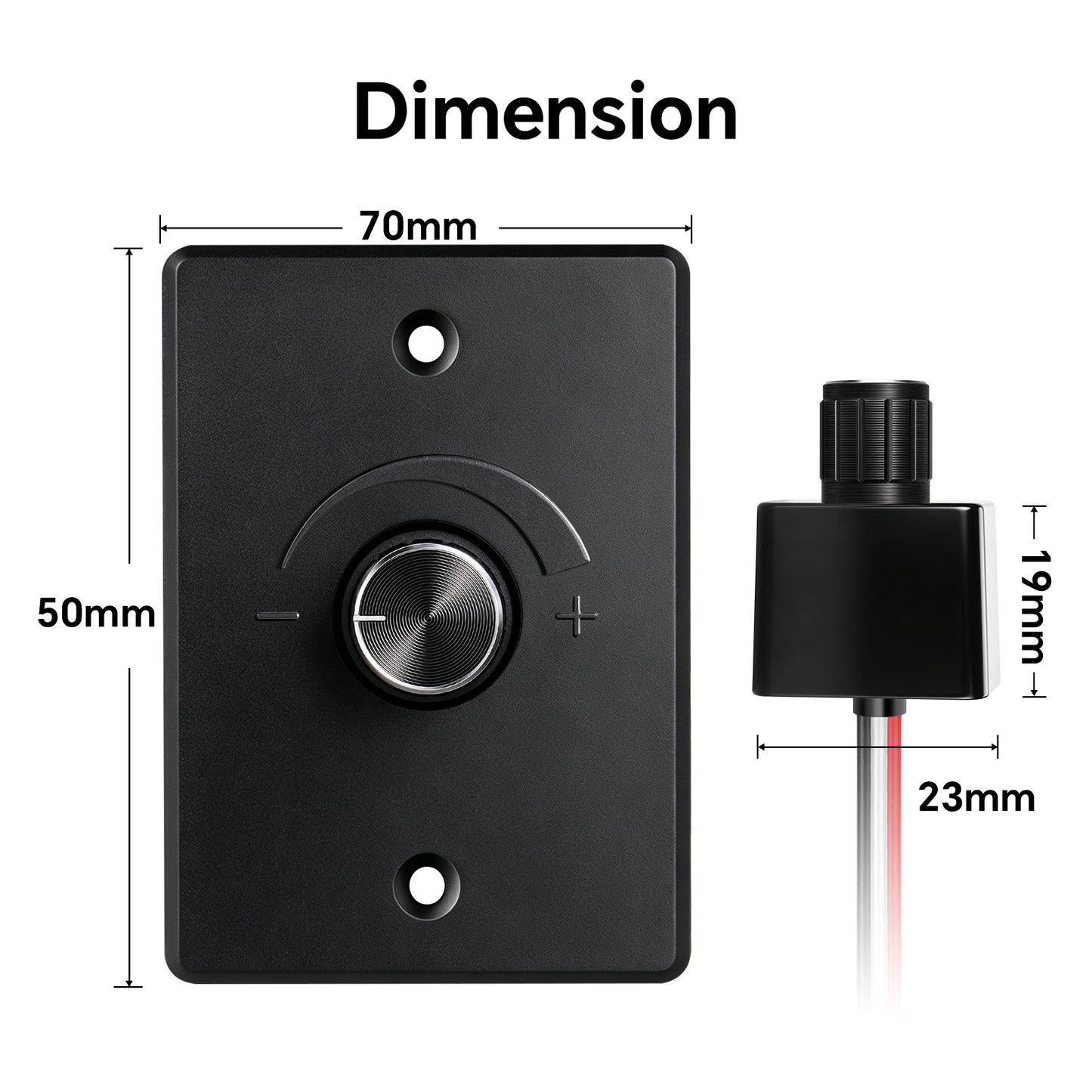 12V Dimmer Switch, RV Light High Side PWM Dimming Switch for Boat Van Truck Cars, Works with Dimmable LED Light