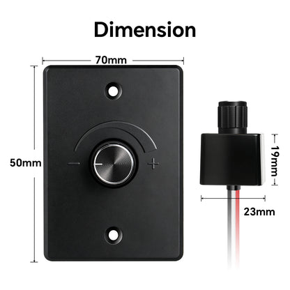 12V Dimmer Switch, RV Light High Side PWM Dimming Switch for Boat Van Truck Cars, Works with Dimmable LED Light