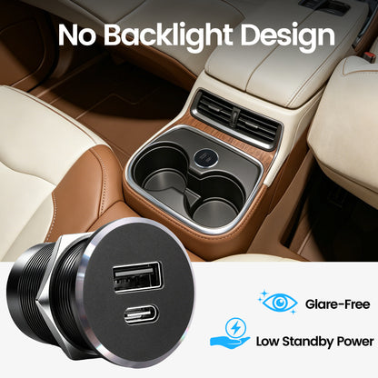 48W 12V USB Socket Outlet, PD3.0 30W+QC3.0 18W