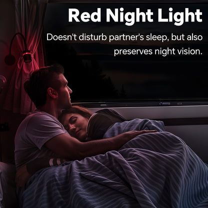 RV 12V LED Reading Light 4000K / Red Nightlight Built-in 20W Type-C Charger