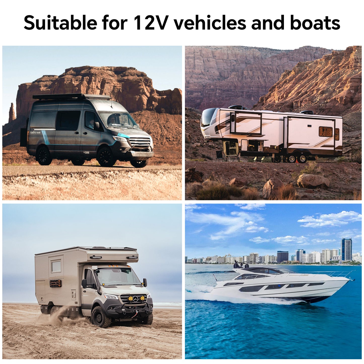 12V Reading Light RV 3200K/Red Night Light Built-in USB-A 18W & USB C 20W Charger