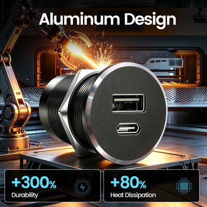 48W 12V USB Socket Outlet, PD3.0 30W+QC3.0 18W