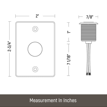 acegoo 12V Bi-color PWM Dual-mode Dimmer Switch Push Button Dimmer Full Aluminum, DC12V 6A (Note:Works with acegoo 12V Bi-color Puck Lights)
