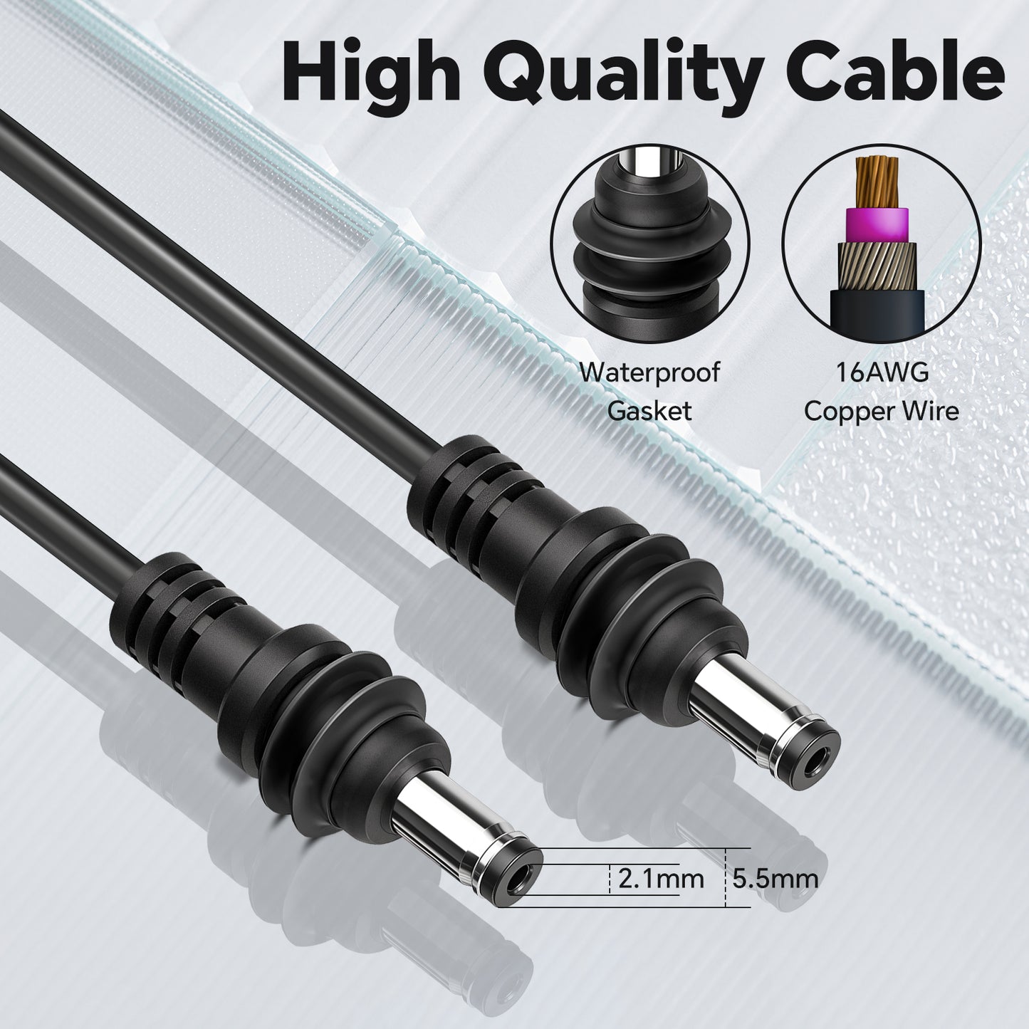 for Starlink Mini Power Cable, 3M/9.8FT DC Power Cable for Waterproof 16AWG Copper Wire