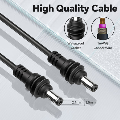 for Starlink Mini Power Cable, 3M/9.8FT DC Power Cable for Waterproof 16AWG Copper Wire