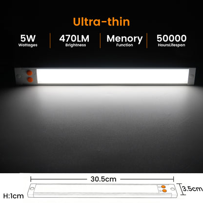 RV 12V LED Light Bar Aluminum, 3CCT (3000K/4000K/6000K) & Red Night Light, Caravan Boat Truck Interior Under Cabinet Light Strip Rigid Linear, Screw Mount