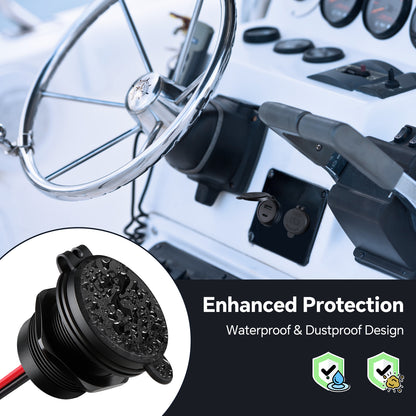 48W 12V USB Socket Outlet, PD3.0 30W+QC3.0 18W Waterproof