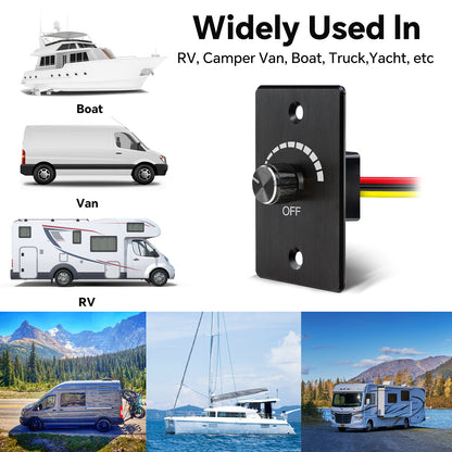 12V Dimmer Switch, 6A RV Light High-side PWM Dimmer