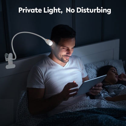 Reading Light for Clip on Lamp 3000K/Amber Light with USB-C Adapter White