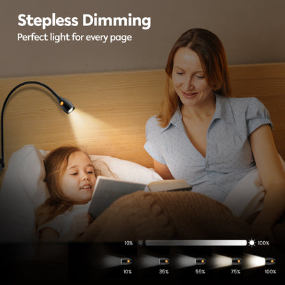 Wall Mounted Minimalist Bedside Reading Light Powered by Type-C Adapter