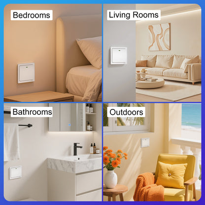 Acegoo Wireless Wall Switch, Self-powered Remote Light Switch, Works with Acegoo Remote Control Receiver (Switch Only)