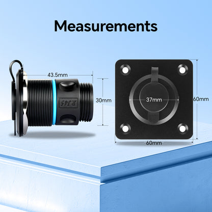 Waterproof Pass Through RJ45 Wall Socket for Starlink Gen3