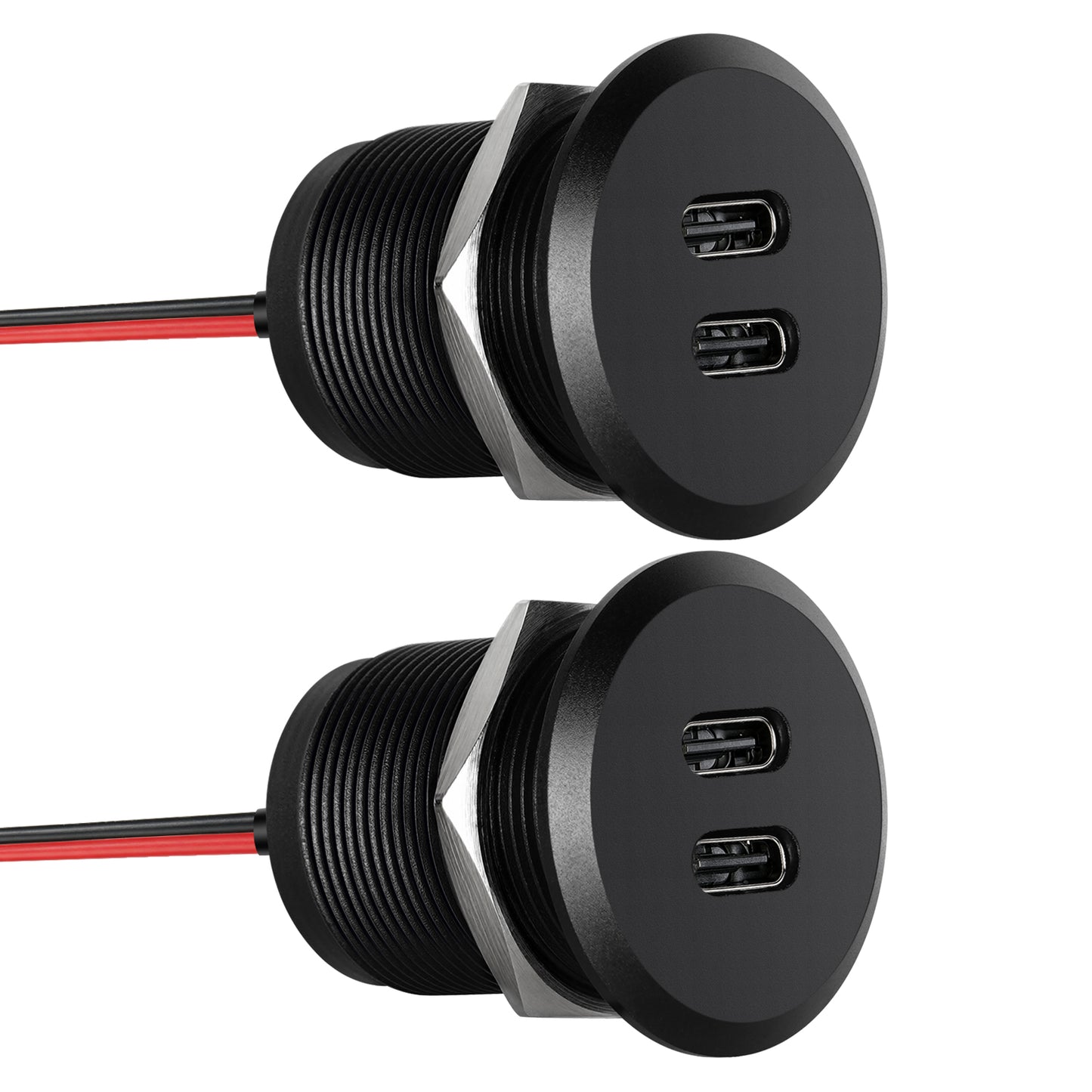 12V USB Outlet USB C Charger, 24W Output