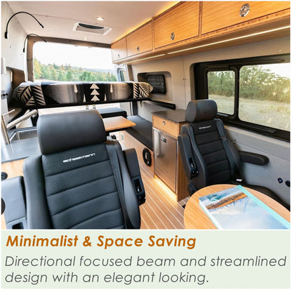12V LED Reading Light RV Boat Flexible,  Built-in Press Dimmer Switch /USB Charger